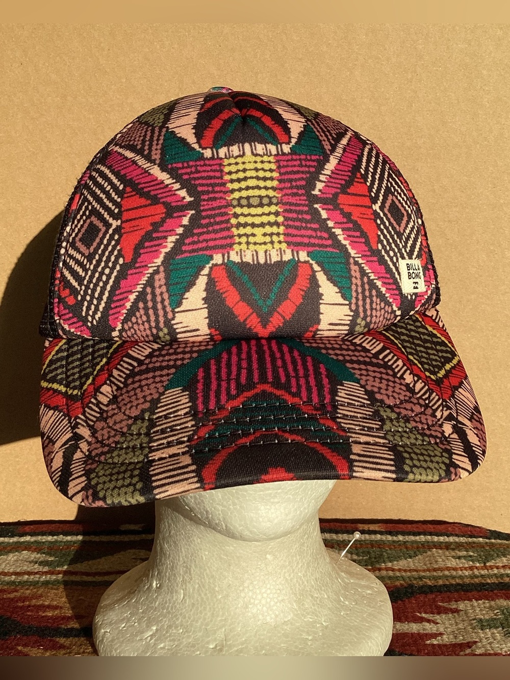 Billabong colorful Aztec SnapBack foam trucker hat